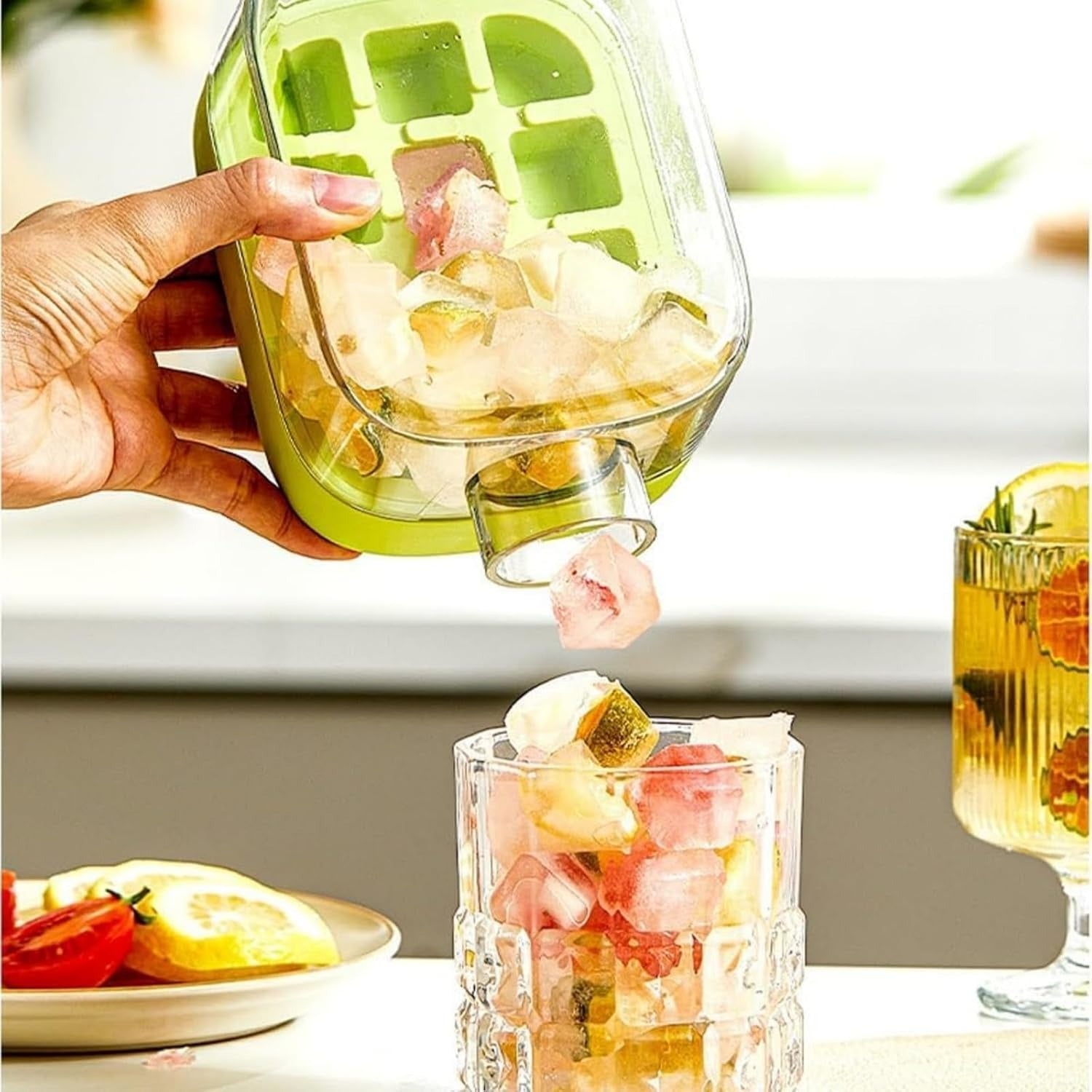 My Crush Cup Ice Cube Tray, Water Bottle Ice Cube Tray, Cool Summer Ice Cube Cup, Upgraded Ice Cube Bottle, Reusable Press-to-cold Ice Cube Hydration – 500ml – Random Color